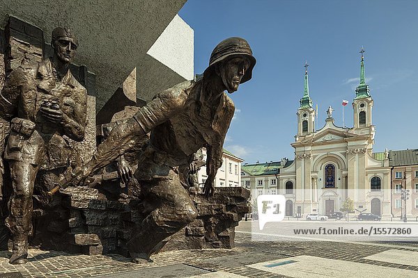 Warsaw Uprising monument in Warsaw Poland.