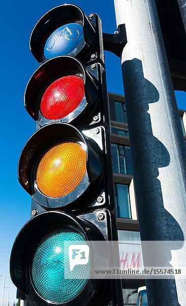 Traffic lights. Reykjavík Iceland.