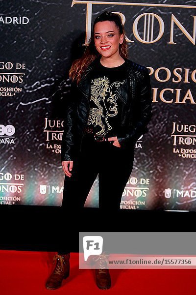 Singer Noelia Franco attend the photocall exhibition Game of Thrones..October 24 2019 Madrid.