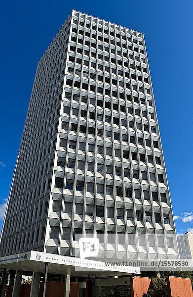 Headquarters of the International Telecommunication Union ITU Geneva Switzerland.