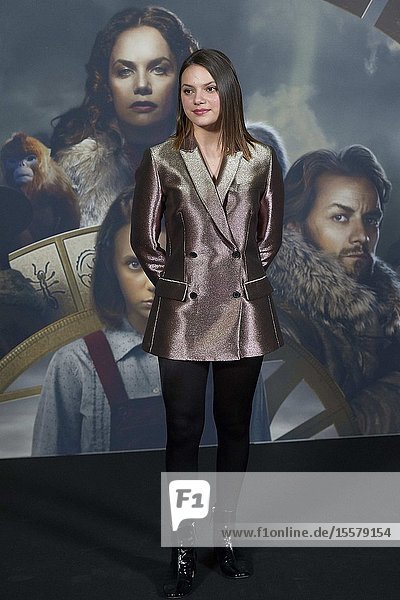 Actress Dafne Keen attends ‘His Dark Materials’ premiere at Kinepolis Cinema on October 26 2019 in Madrid Spain