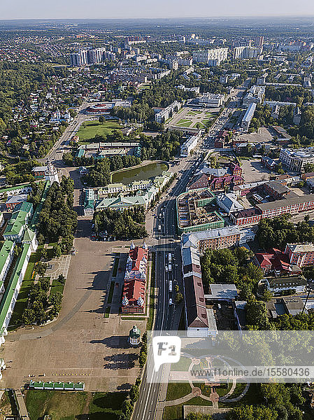 Luftaufnahme der Stadt Sergiev Posad  Moskau  Russland
