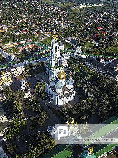 Luftaufnahme der Dreifaltigkeits-Lavra von St. Sergius  Moskau  Russland