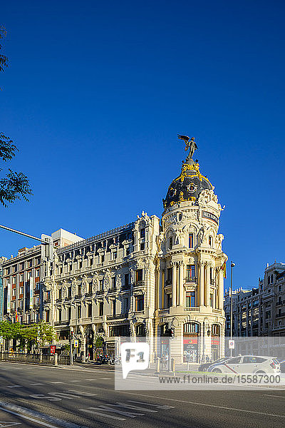 Außenansicht des Metropolis-Gebäudes  Madrid  Spanien
