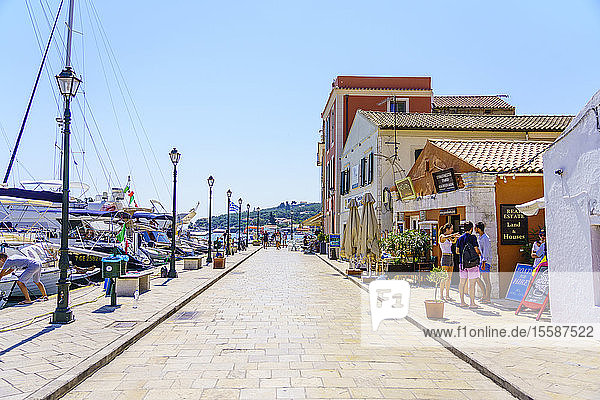 The pretty town of Gaios  the main port and harbour on the island  Paxos  Ionian Islands  Greek Islands  Greece