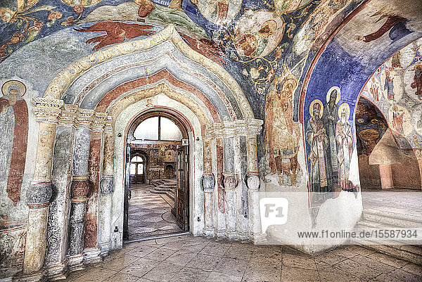 Fresken  Verklärungskathedrale  Kloster St. Euthymius  UNESCO-Weltkulturerbe  Suzdal  Gebiet Wladimir  Russland