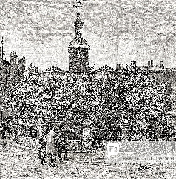 St. Helen's Church  Bishopsgate  London  England  seen here in the 19th century. From London Pictures  published 1890