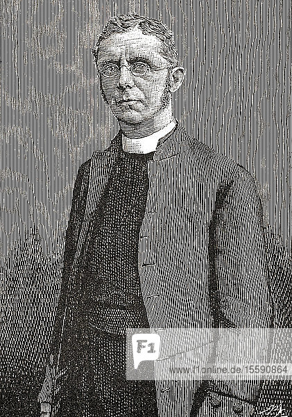 Augustus Legge  1839 - 1913. Bishop of Lichfield. Seen here aged 55. From The Strand Magazine  published January to June 1894.