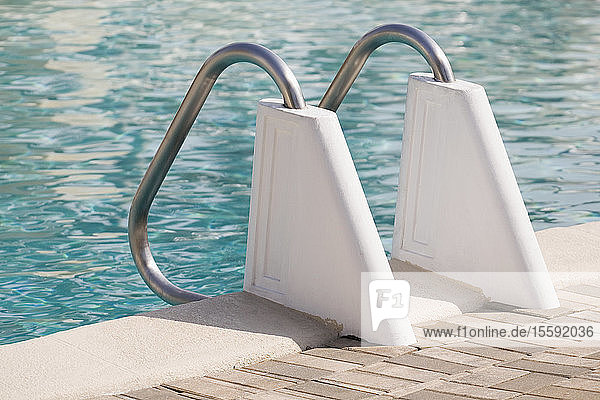 Ladder at a swimming pool