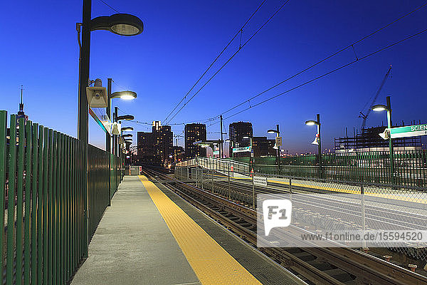Subway station with museum in the background Leverett Circle Museum Of Science Boston Massachusetts USA