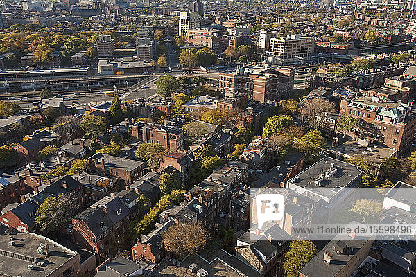 High angle view of a city Bay Village Boston Suffolk County Massachusetts USA