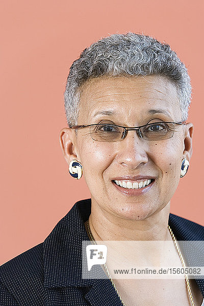Portrait of a mature African American woman.
