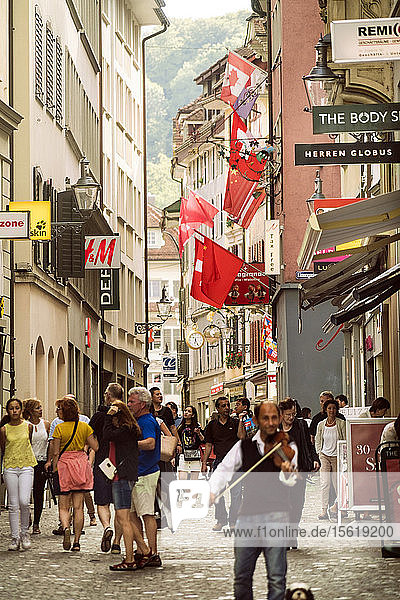 Narrow street at old city ï¿½Lucerne  Switzerland