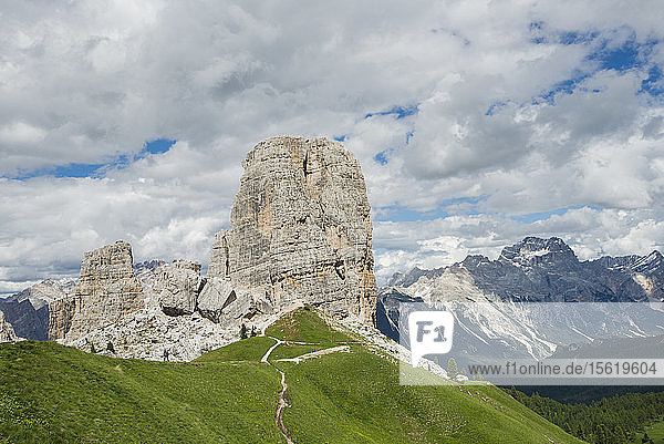 View Of The Cinque Torri Area In The Dolomites  Italy