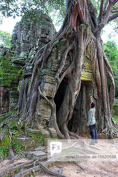 Osttor  Tempel von Ta Som  Angkor  Siem Reap  Kambodscha  Indochina  Asien