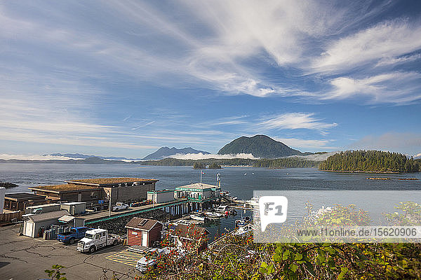The Tofino Docks And Meares Island  British Columbia  Canada