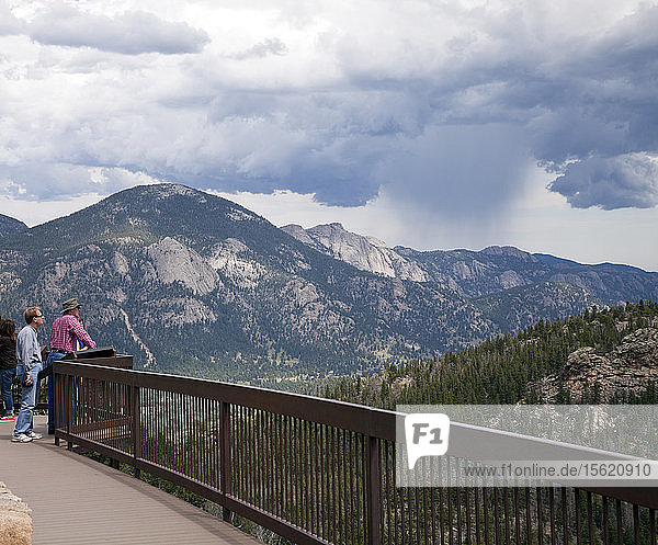Scenic view of mountains  Trail Ridge Road  Rocky Mountain National Park  Colorado  USA