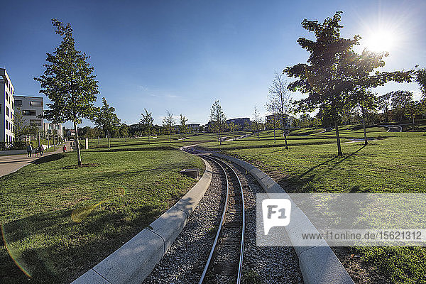 Miniatur-Eisenbahngleise im Killesberg-Park