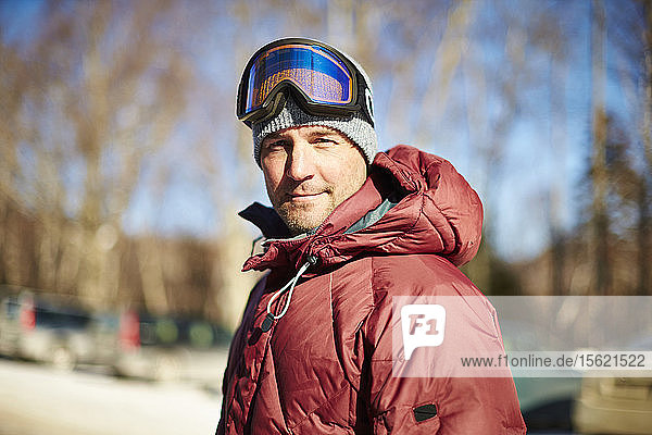 Portrait Of A Male Snowboarder