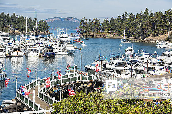 Dock At Roche Harbor On San Juan Island Washington Usa