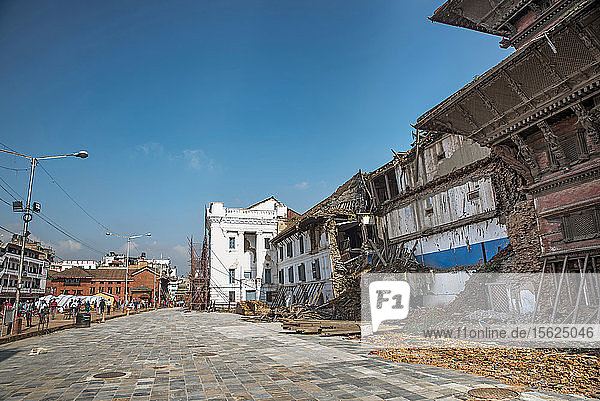 Collapsed Parts Of The Hanuman Dhoka Palace In Durbar Square  Kathmandu  Nepal