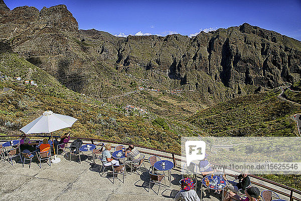 High Angle View Of La Cruz De Hilda Bar At Tenerife  Canary Islands