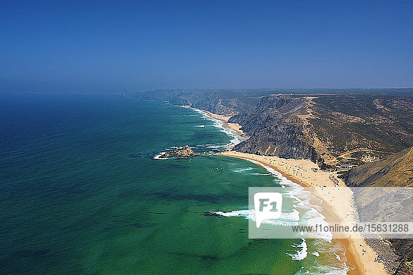 Portugal  Algarve  Aerial view ofÂ CastelejoÂ andÂ CordoamaÂ beaches in summer