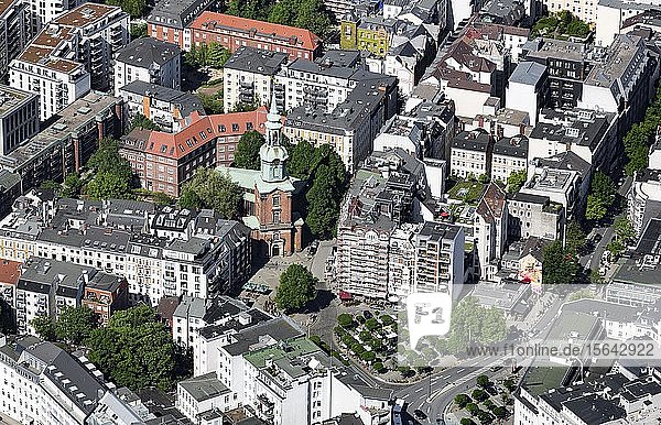 Luftbild Heilige Dreieinigkeits-Kirche St. Georg Hamburg Deutschland Europa