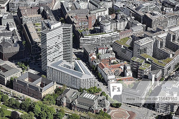 Luftbild Emporio-Hochhaus und Hotel Scandic ehemaliges Unileverhaus Hamburg Deutschland Europa