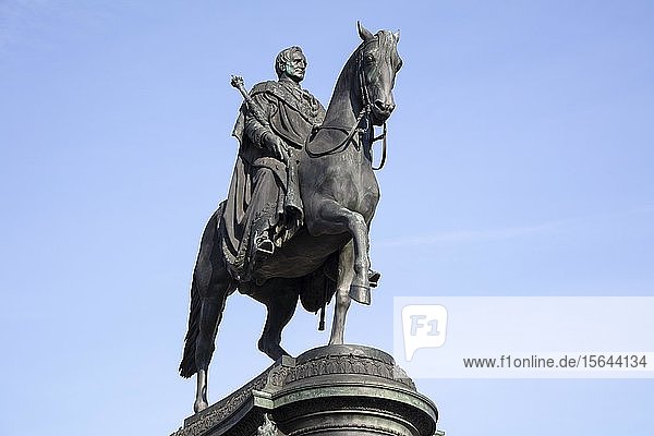 König Johann von Sachsen  Reiterdenkmal  Dresden  Sachsen  Deutschland  Europa