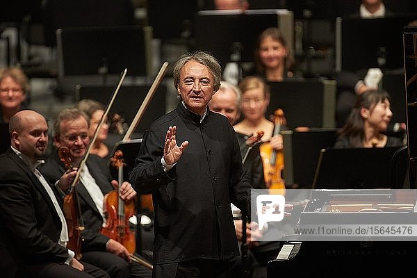 French pianist Jean-Efflam Bavouzet at a concert with the State Orchestra Rheinische Philharmonie  Koblenz  Rhineland-Palatinate  Germany  Europe