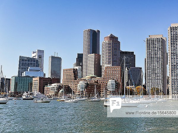 South Boston Waterfront  Skyline  Boston  Massachusetts  Neuengland  USA  Nordamerika