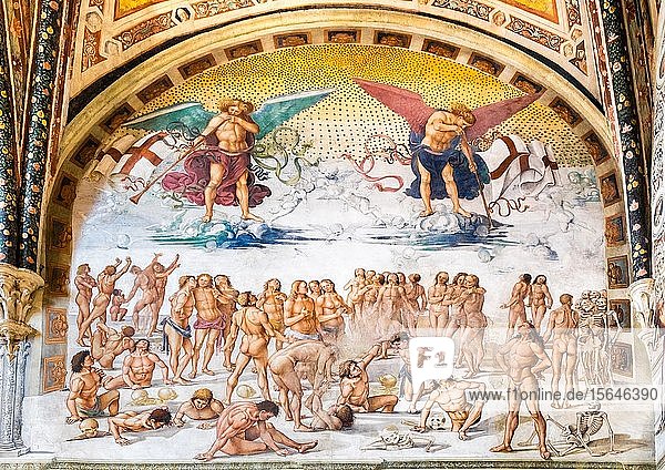 Auferstehung des Fleisches  Jüngstes Gericht  Freskenzyklus von Luca Signorelli  1499-1502  Capella Nuova oder Cappella di San Brizio  Dom Santa Maria Assunta  Orvieto  Umbrien  Italien  Europa