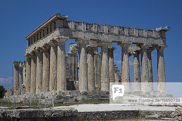 Afea Temple  Aegina  Saronic Islands  Greek Islands  Greece