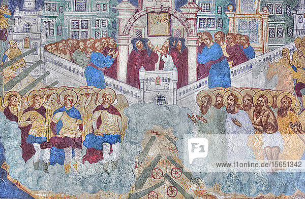 Frescoes Feodorovsky Cathedral UNESCO World Heritage Site Yaroslavl Golden Ring Yaroslavl Oblast Russia