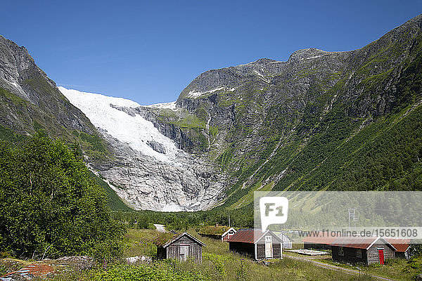 Der Gletscher Jostedalsbreen in Boyabreen  Vestlandet  Norwegen  Skandinavien