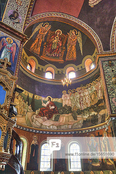 Fresken  Kathedrale der Heiligen Dreifaltigkeit  gegründet 1902  Sibiu  Siebenbürgen  Rumänien