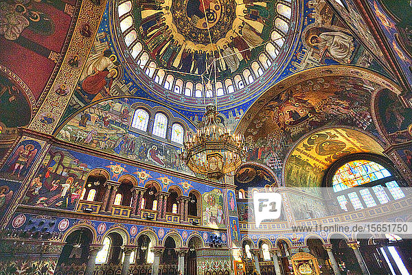 Fresken  Kathedrale der Heiligen Dreifaltigkeit  gegründet 1902  Sibiu  Siebenbürgen  Rumänien