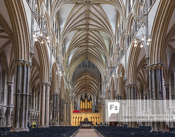 Lincoln Cathedral interior  Lincoln  Lincolnshire  England  United Kingdom