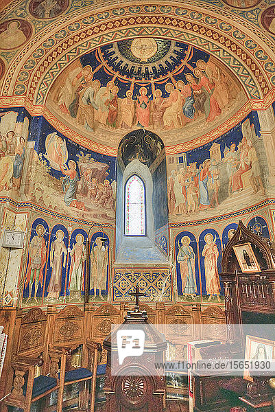 Interior Frescoes St. George Church Mirauti 1375 Suceava Suceava County Romania