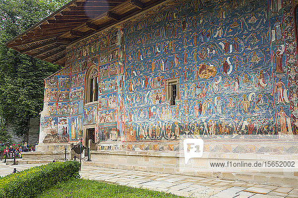 Außenfresken  Kloster Voronet  1487  UNESCO-Weltkulturerbe  Gura Humorului  Kreis Suceava  Rumänien