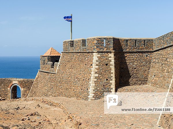 Fortress Forte Real de Sao Filipe. Cidade Velha  historic center of Ribeira Grande  listed as UNESCO world heritage. Island of Santiago (Ilha de Santiago)  Islands of Cape Verde in the equatorial Atlantic.