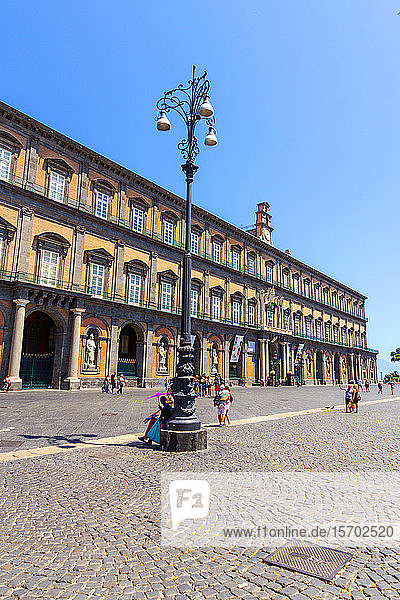 Italy Campania Naples Piazza del Plebiscito the Royal Palace