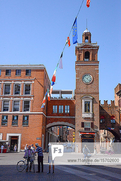 Europe  Italy  Emilia-Romagna  Ferrara  the clock tower