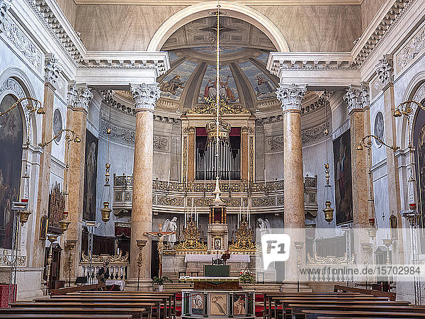 Italy  Veneto  Venice  interior of San Silvestro church