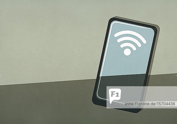 Wifi-Signal auf dem Bildschirm des Smartphones