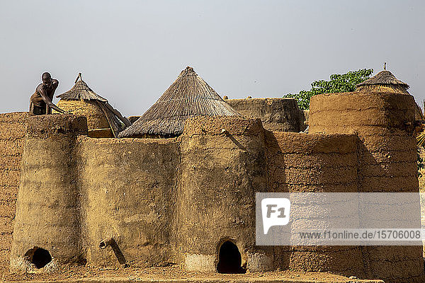 Batammariba-Hausbau in einem Dorf in Koutammakou in Nordtogo  Westafrika  Afrika