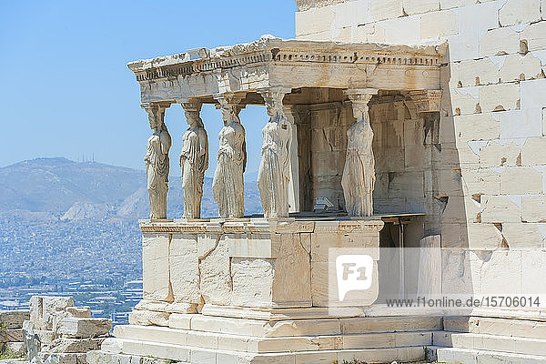 Porch of Caryatids, Erechtheion Temple, Acropolis, UNESCO World Heritage Site, Athens, Greece, Europe