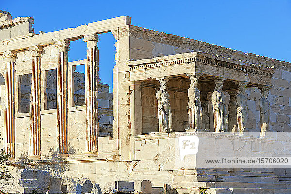 Porch of Caryatids, Erechtheion Temple, Acropolis, UNESCO World Heritage Site, Athens, Greece, Europe