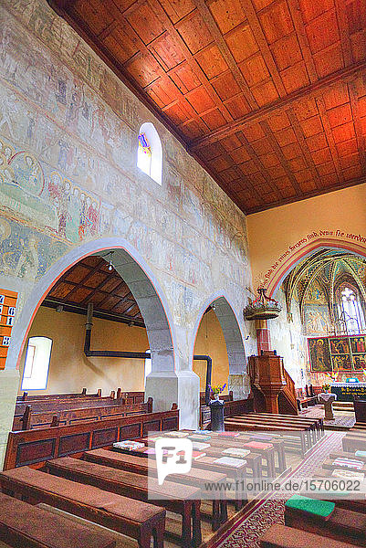 Innenraum  Wehrkirche Malancrav  14. Jahrhundert  Malancrav  Kreis Sibiu  Rumänien  Europa